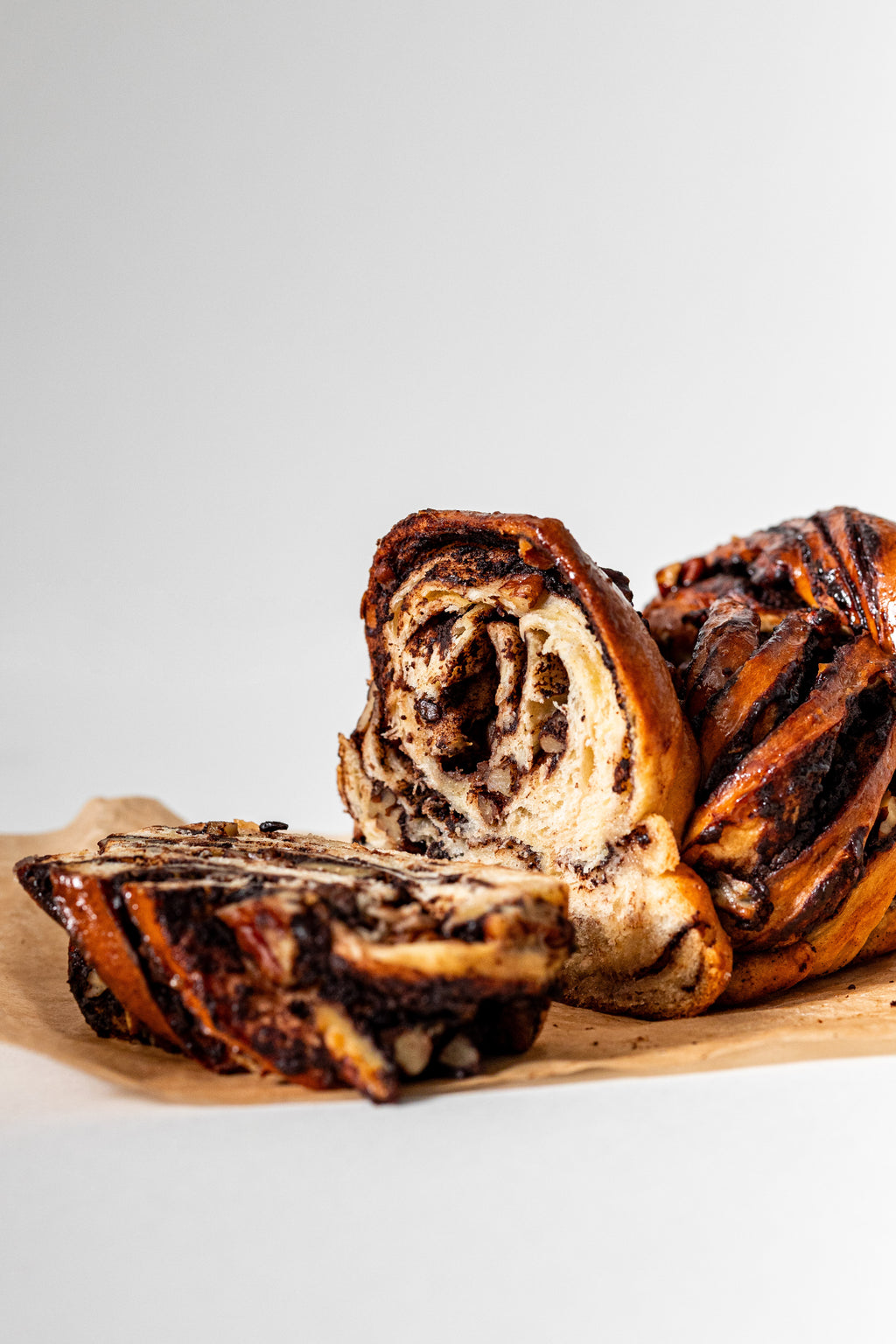 Étcsokoládés–pekándiós babka